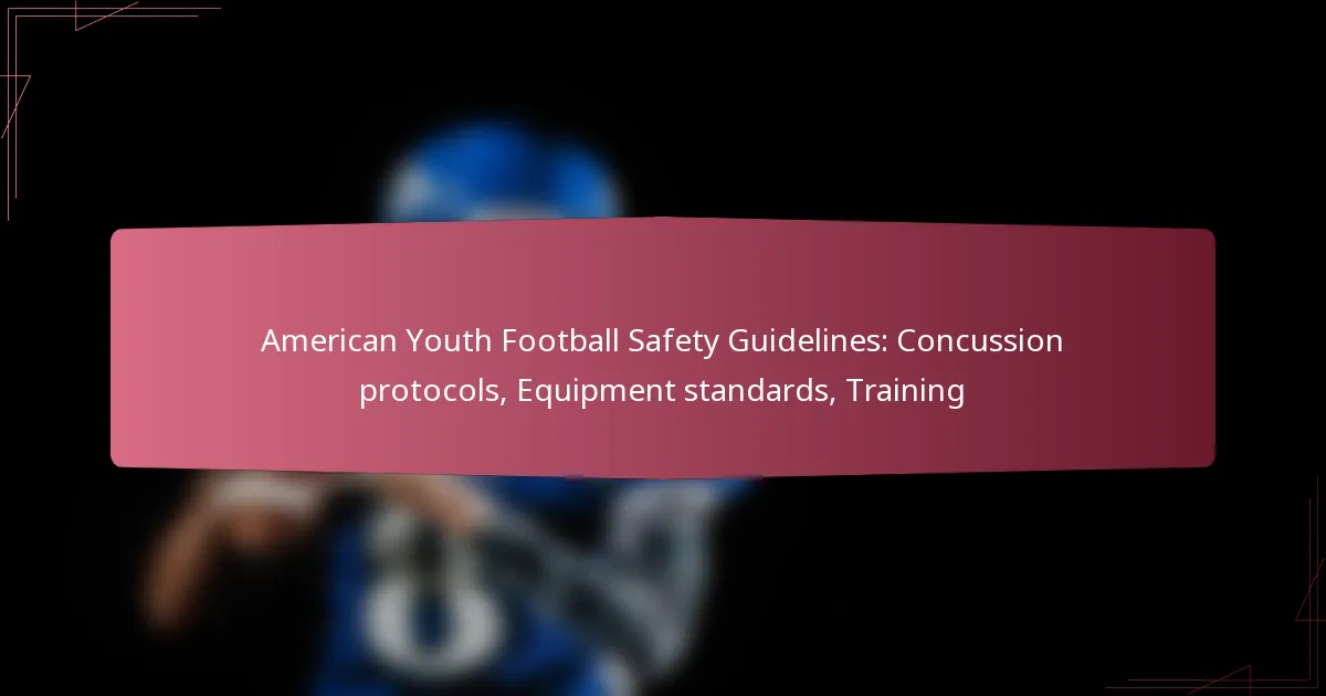 American Youth Football Safety Guidelines: Concussion protocols, Equipment standards, Training